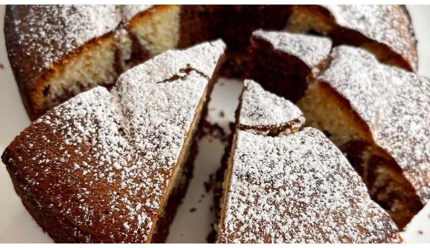 Torta zebrata vaniglia e cacao